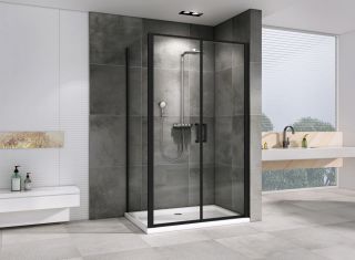 Душевой уголок ABBER Sonnenstrand 100x90см чёрный AG04100BC-S90B